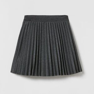 Zara Houndstooth Box Pleated Skirt